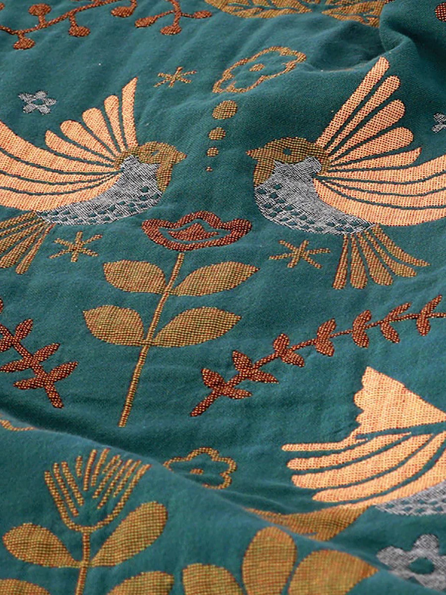 4 Layers Cotton Queen Sofa Throw Boho Throw Blanket - Image 10
