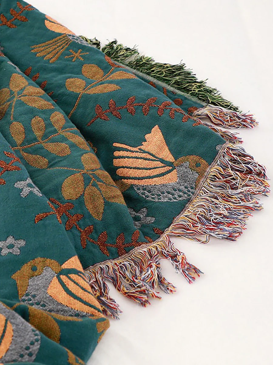 4 Layers Cotton Queen Sofa Throw Boho Throw Blanket - Image 6