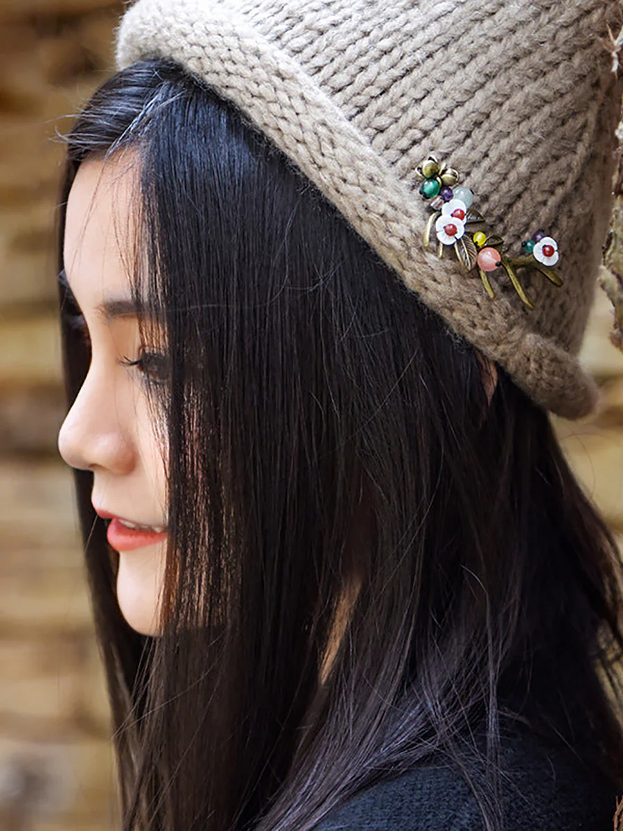 （2 Pieces）Alloy Branch Shell Flower Casual Brooch - Image 4
