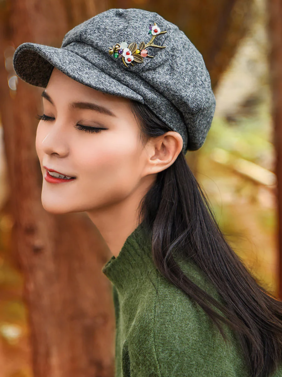 （2 Pieces）Alloy Branch Shell Flower Casual Brooch - Image 5