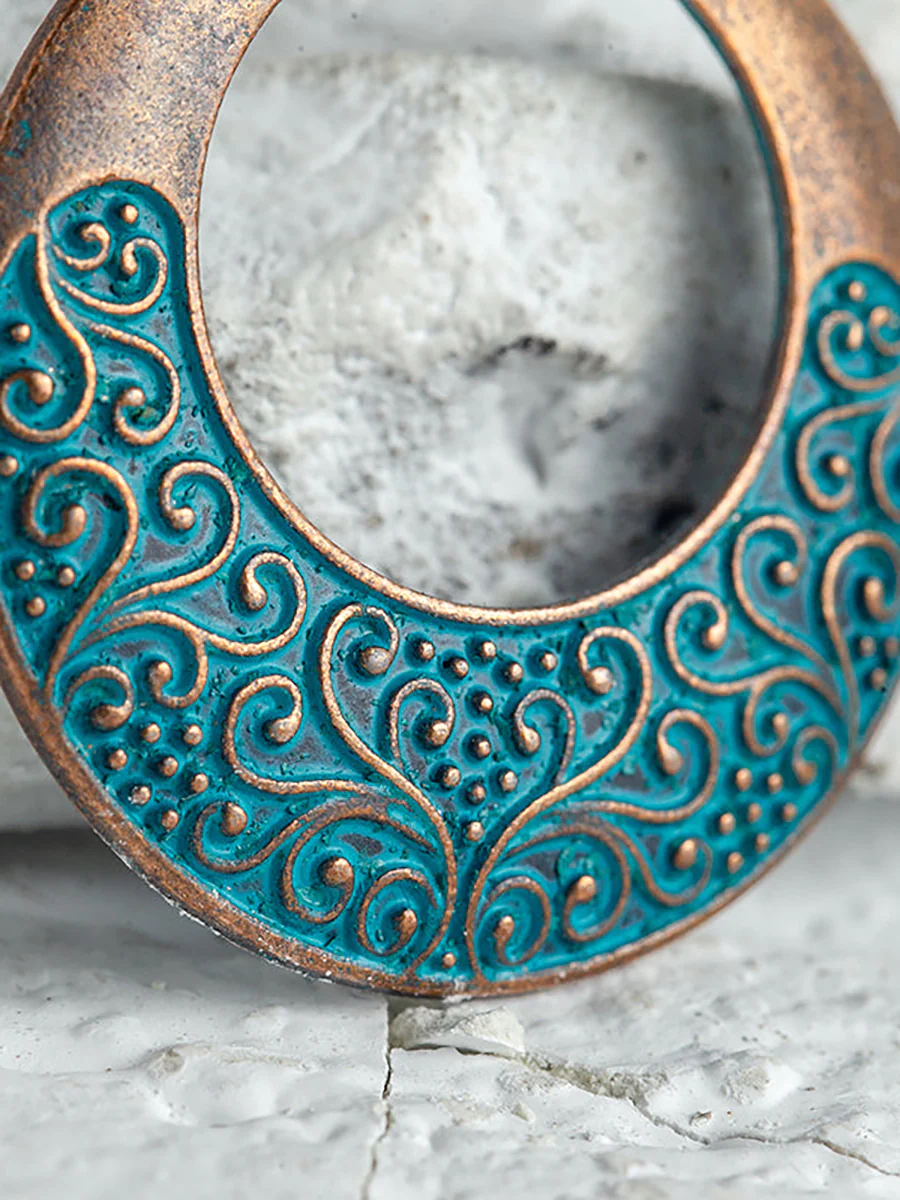 (2 pairs)Bohemian Alloy Engraving Exquisite Pattern Earrings - Image 11