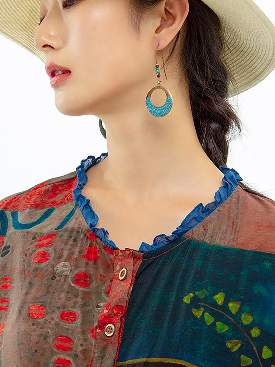 (2 pairs)Bohemian Alloy Engraving Exquisite Pattern Earrings - Image 3