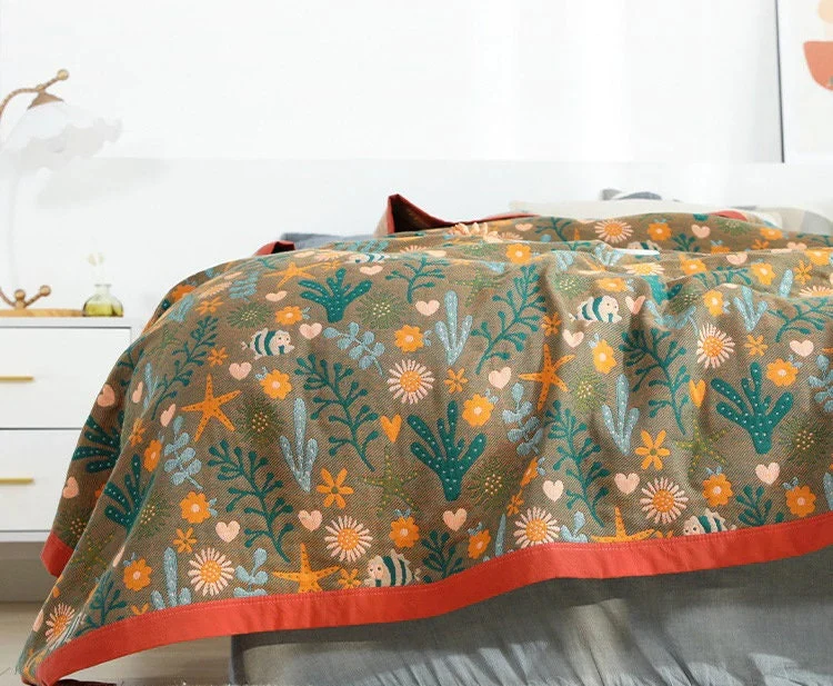 Cotton Bedcover Sofa Blanket - Image 5