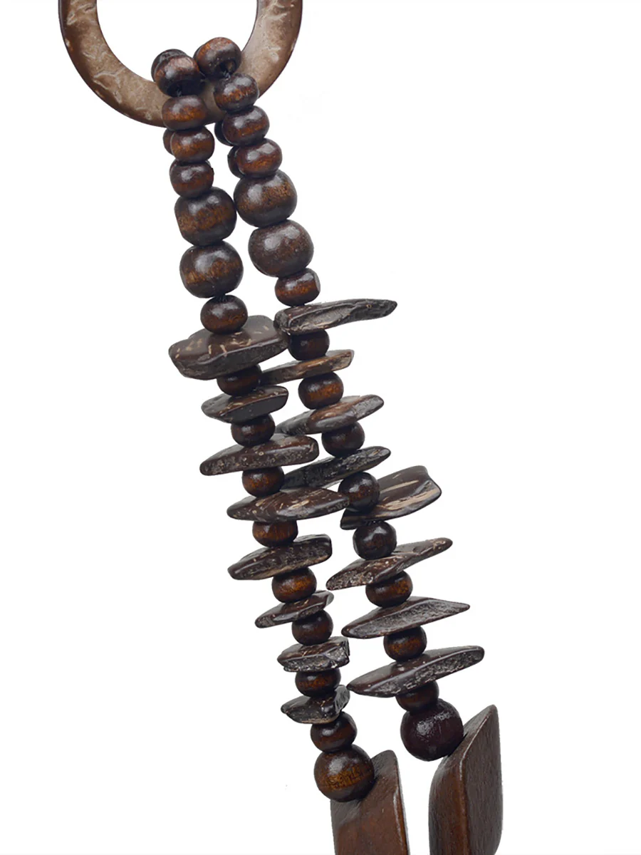 Ethnic Colorful Bead Wooden Knitted Necklace - Image 10