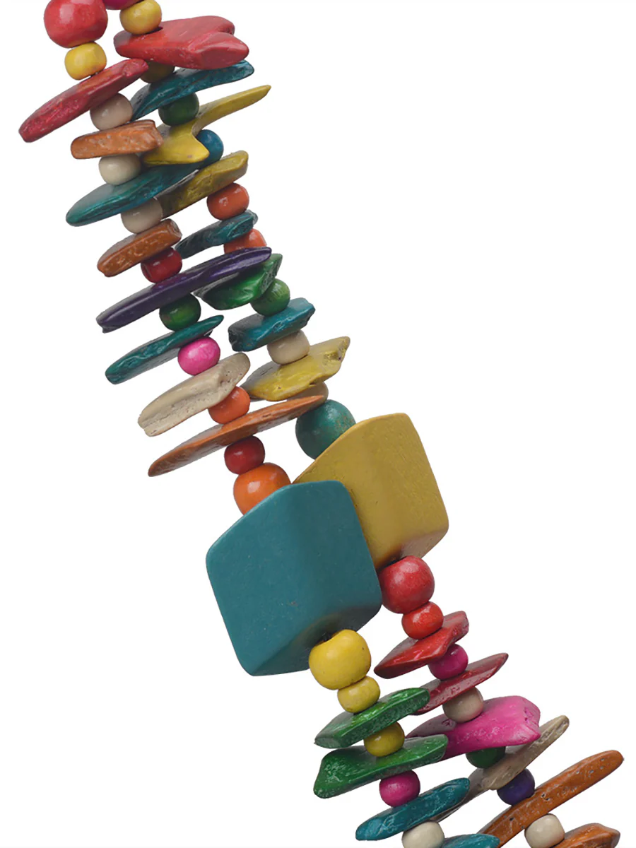 Ethnic Colorful Bead Wooden Knitted Necklace - Image 9