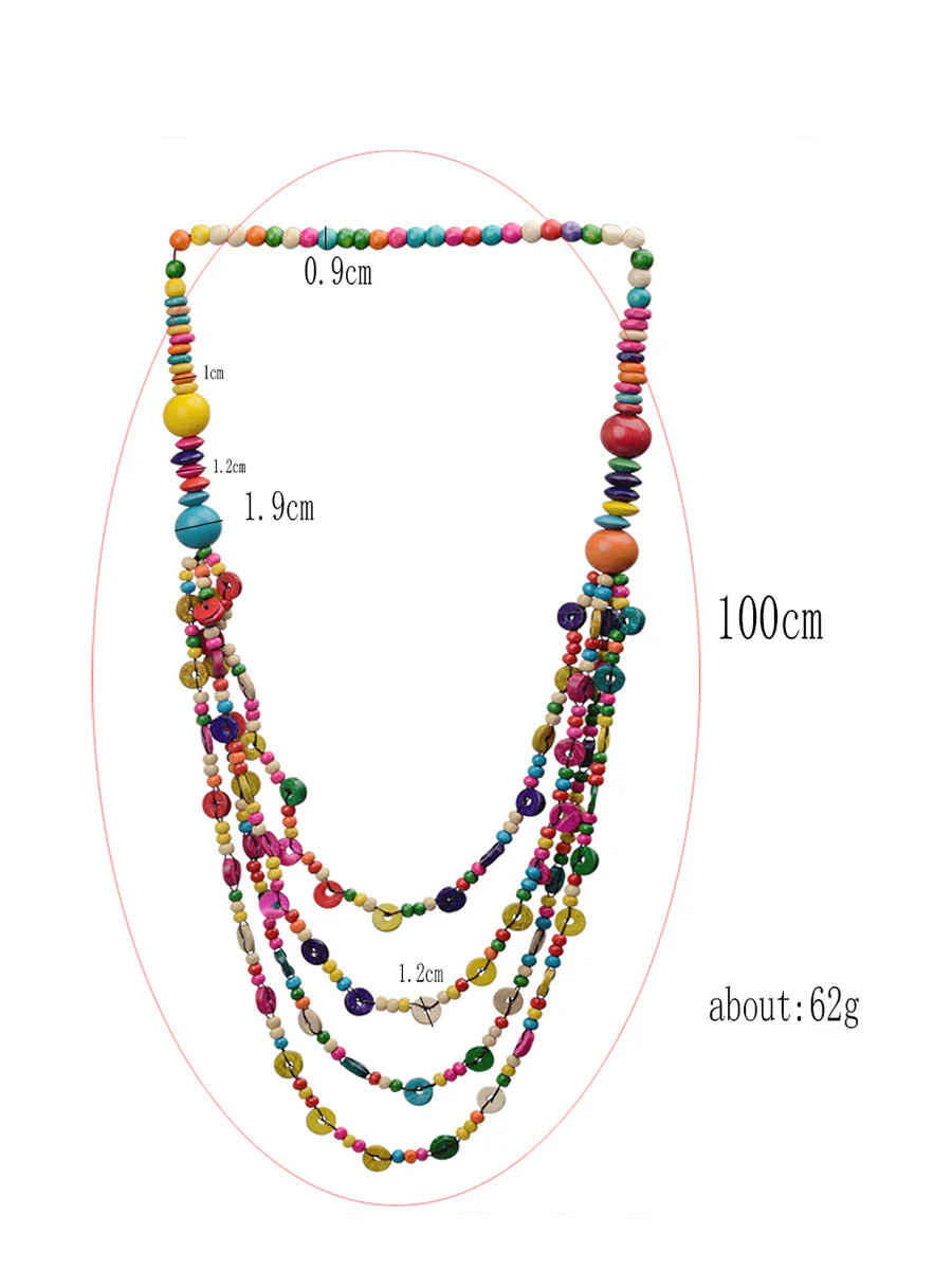 Ethnic Colorful Handmade Multi-layer Bead Knitted Necklace - Image 6