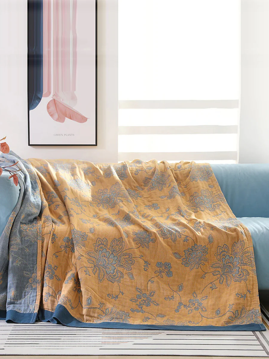 Five layers Summer Gauze Towel Blanket Nap Cotton Blanket Student Comfortable Quilt - Image 4