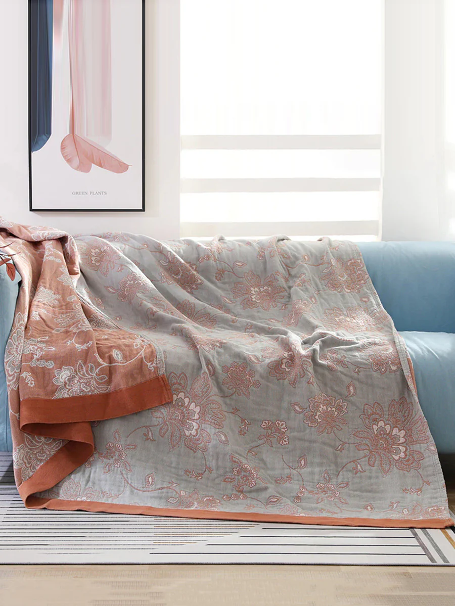 Five layers Summer Gauze Towel Blanket Nap Cotton Blanket Student Comfortable Quilt - Image 6