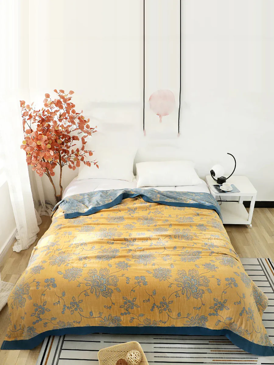 Five layers Summer Gauze Towel Blanket Nap Cotton Blanket Student Comfortable Quilt - Image 8