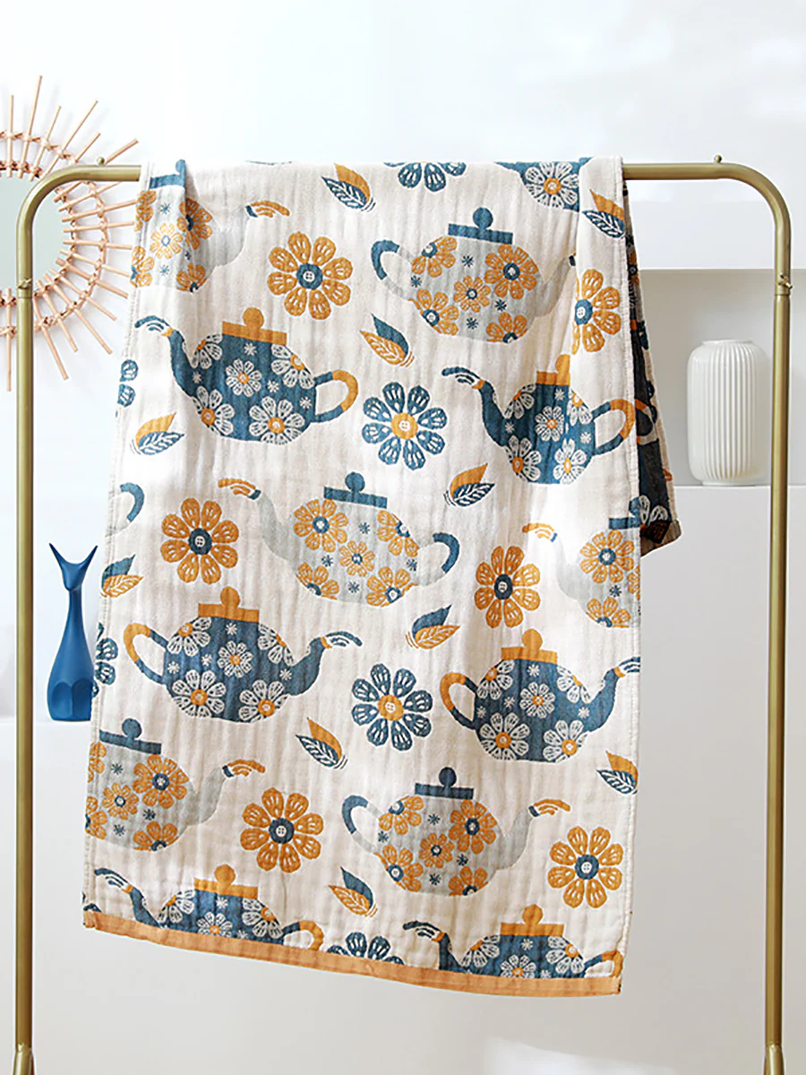 Floral Absorbent Cotton Towel Adult Bath Towel - Image 3