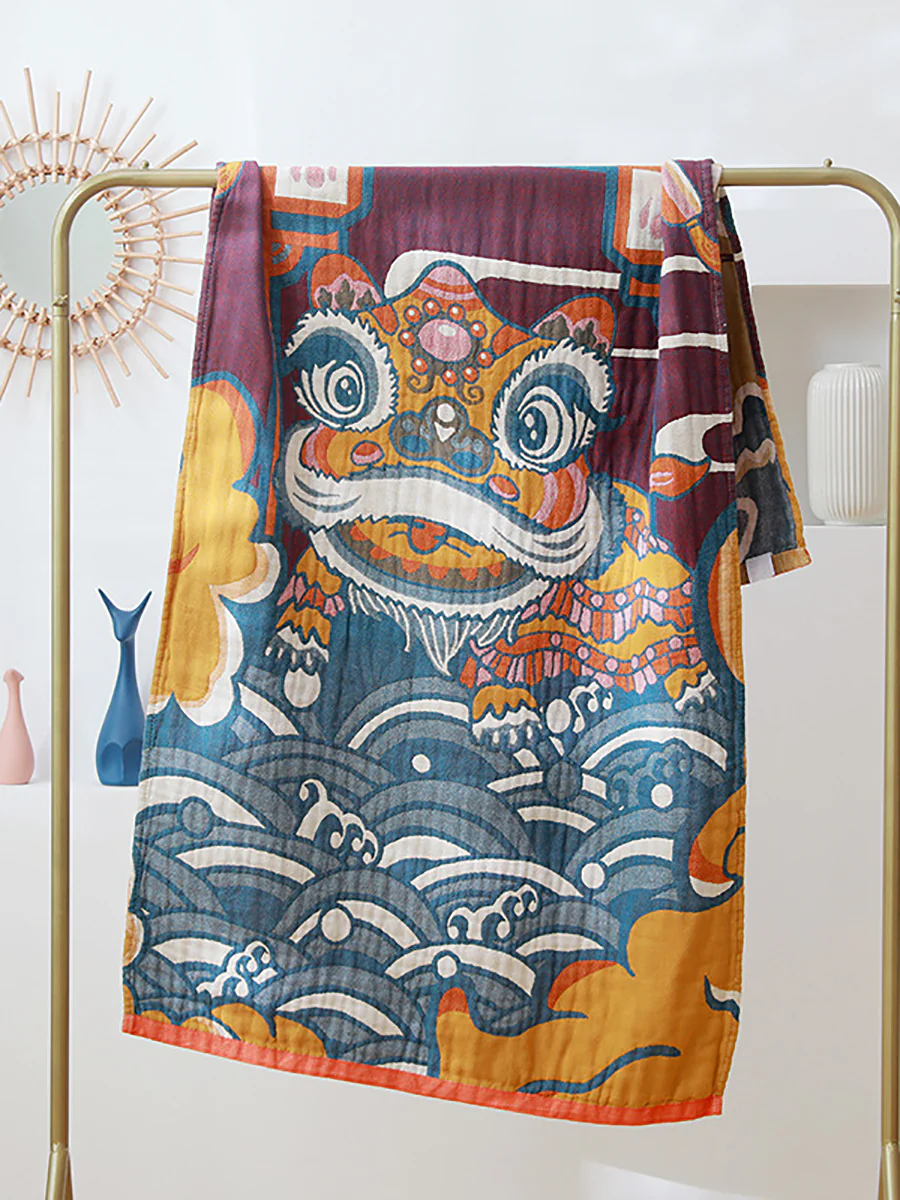 Floral Absorbent Cotton Towel Adult Bath Towel - Image 6
