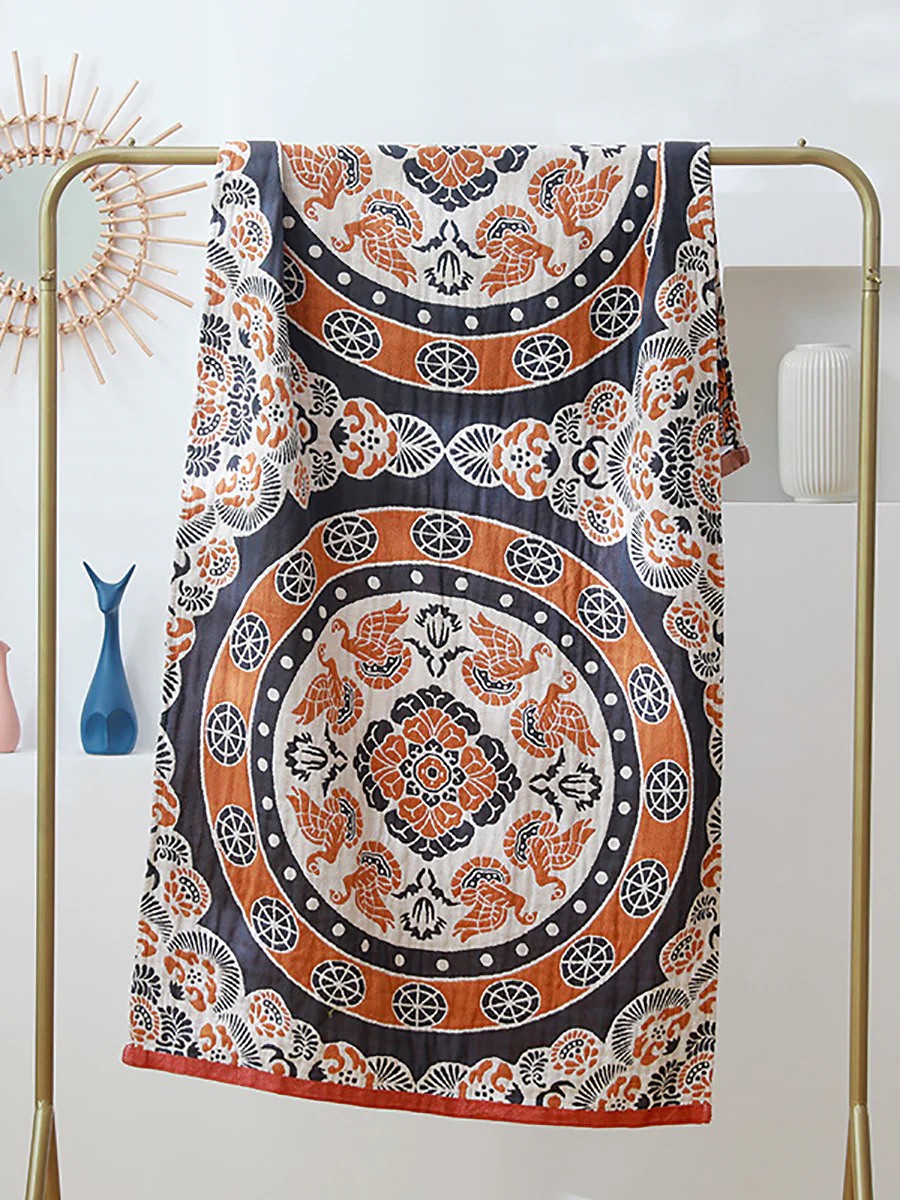 Floral Absorbent Cotton Towel Adult Bath Towel - Image 7