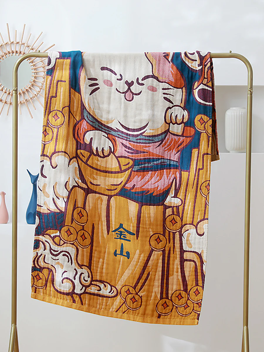 Floral Absorbent Cotton Towel Adult Bath Towel - Image 8