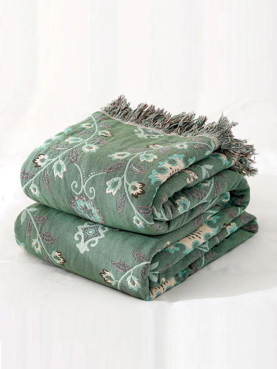 Four Layers Cotton Queen Blanket 100% cotton bedcover Sofa Blanket - Image 6