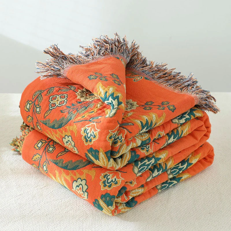 Cotton Queen Bedcover Sofa Blanket - Image 4