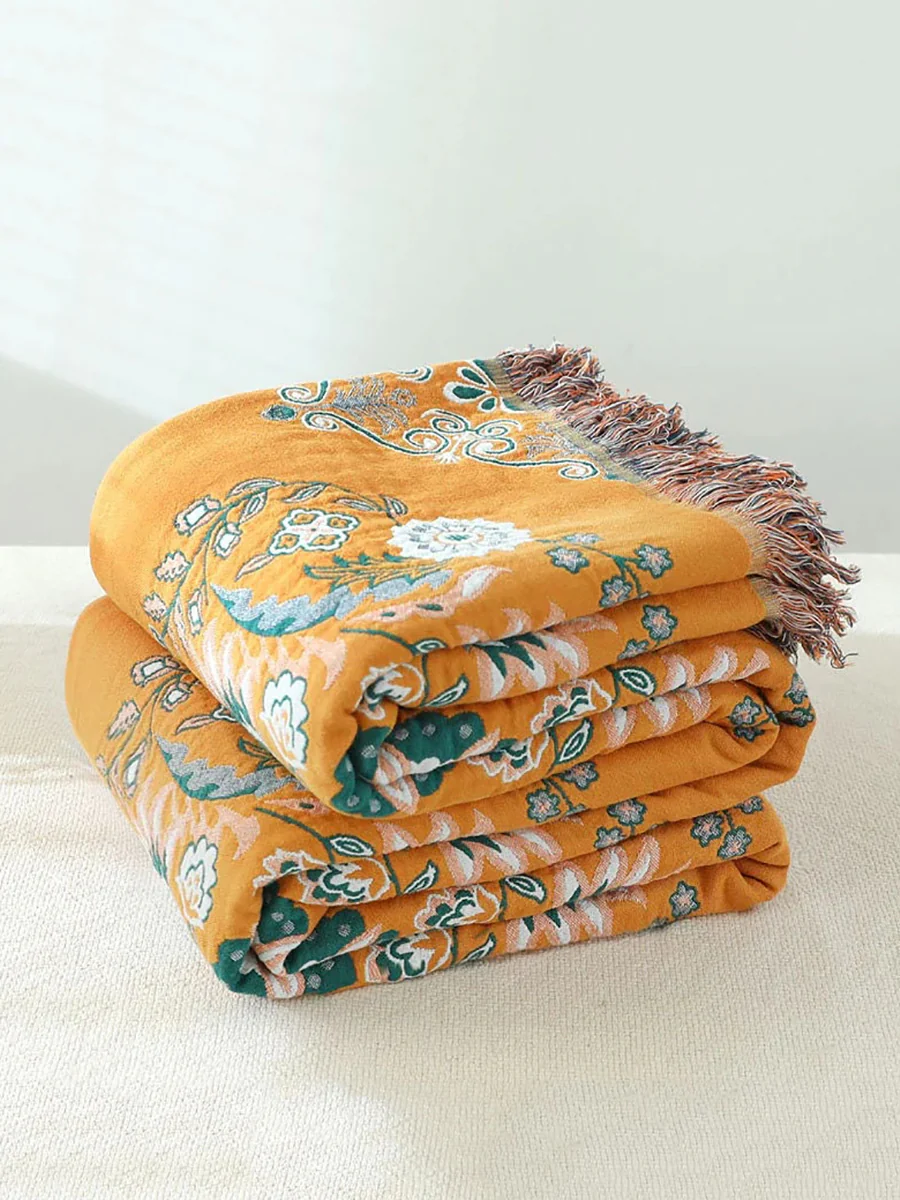 Cotton Queen Bedcover Sofa Blanket - Image 5