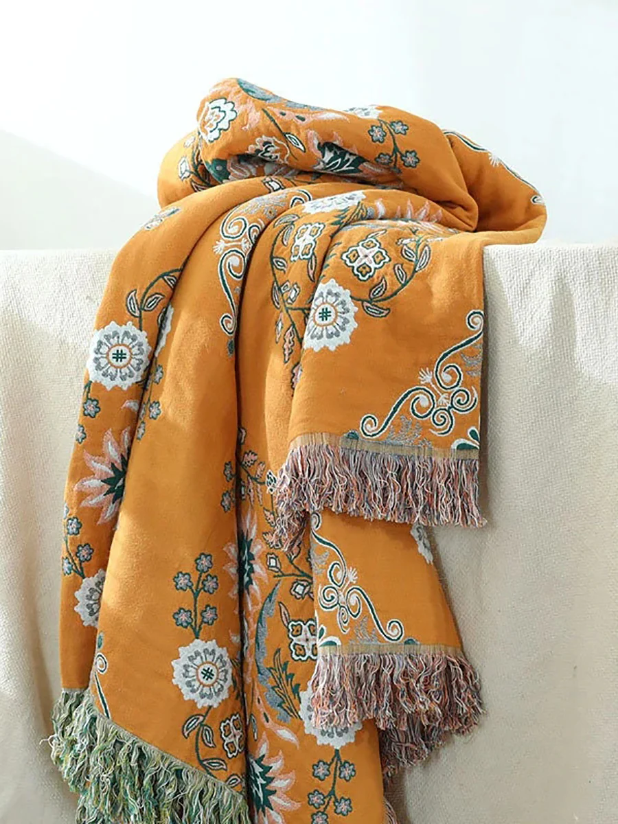 Cotton Queen Bedcover Sofa Blanket - Image 7