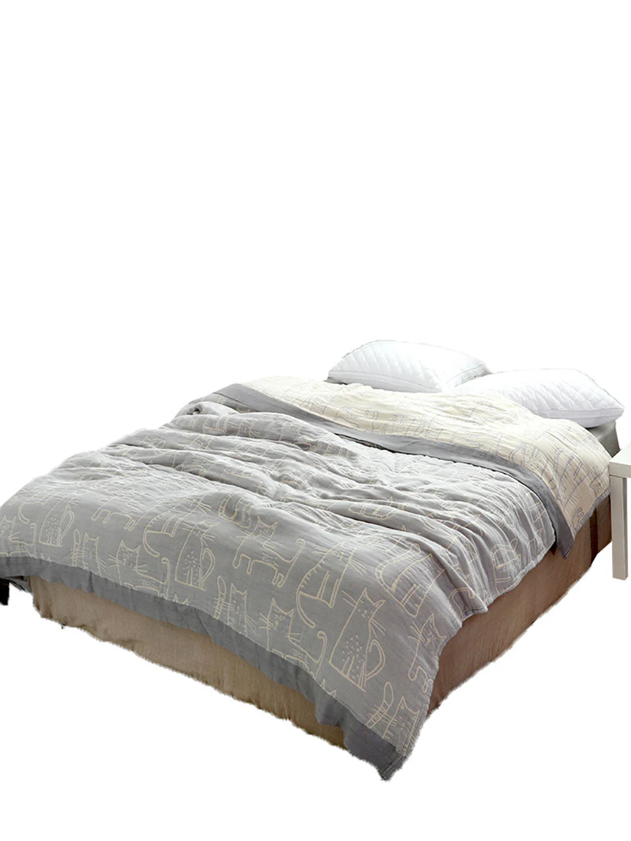 Four Seasons Gauze Towel Blanket Bamboo Cotton Blanket Student Comfortable Quilt - Image 10