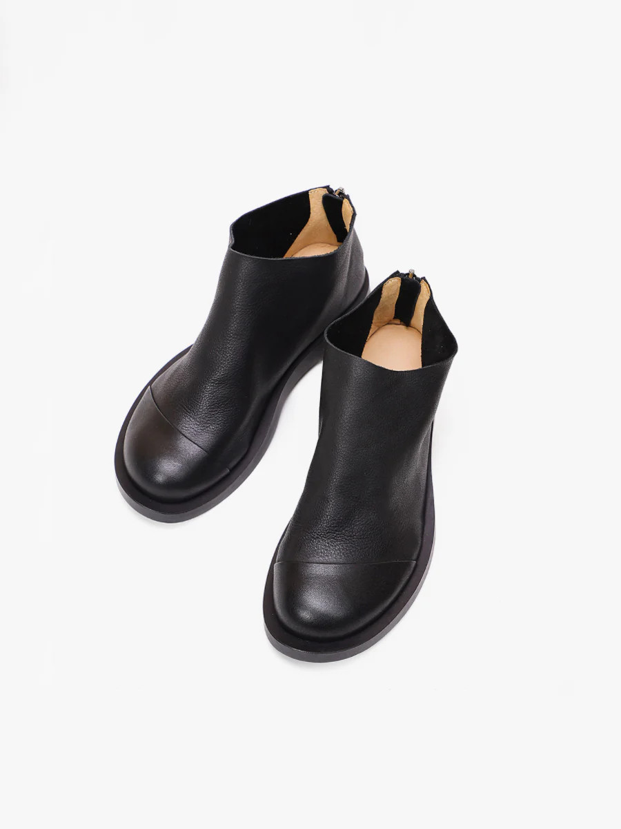 BUYKUD Handmade Genuine Leather Vintage Women Short Boots - Image 10