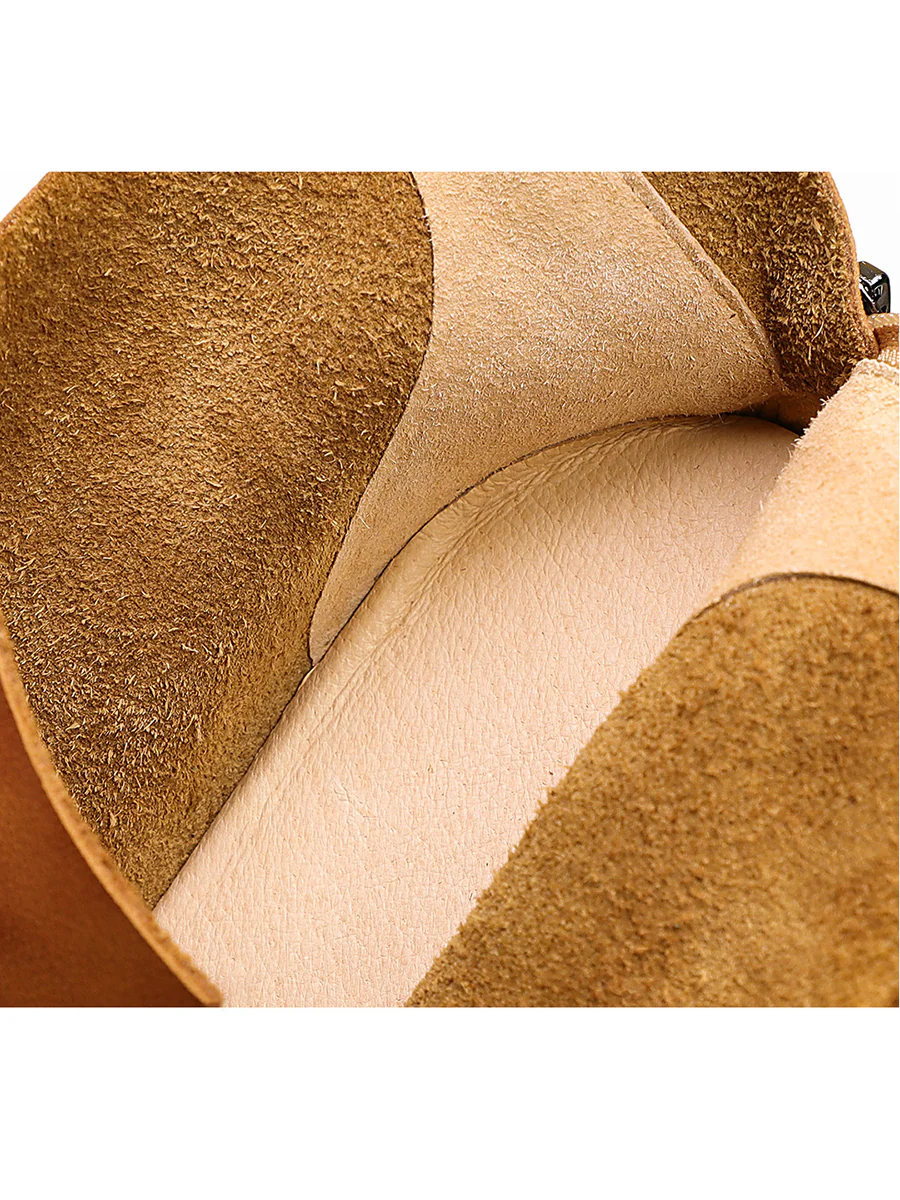 BUYKUD Handmade Genuine Leather Vintage Women Short Boots - Image 8