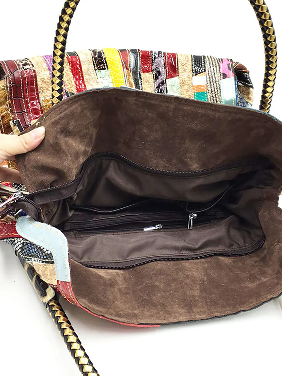 Lady's Fashion Western Style Colorful Handbag - Image 3