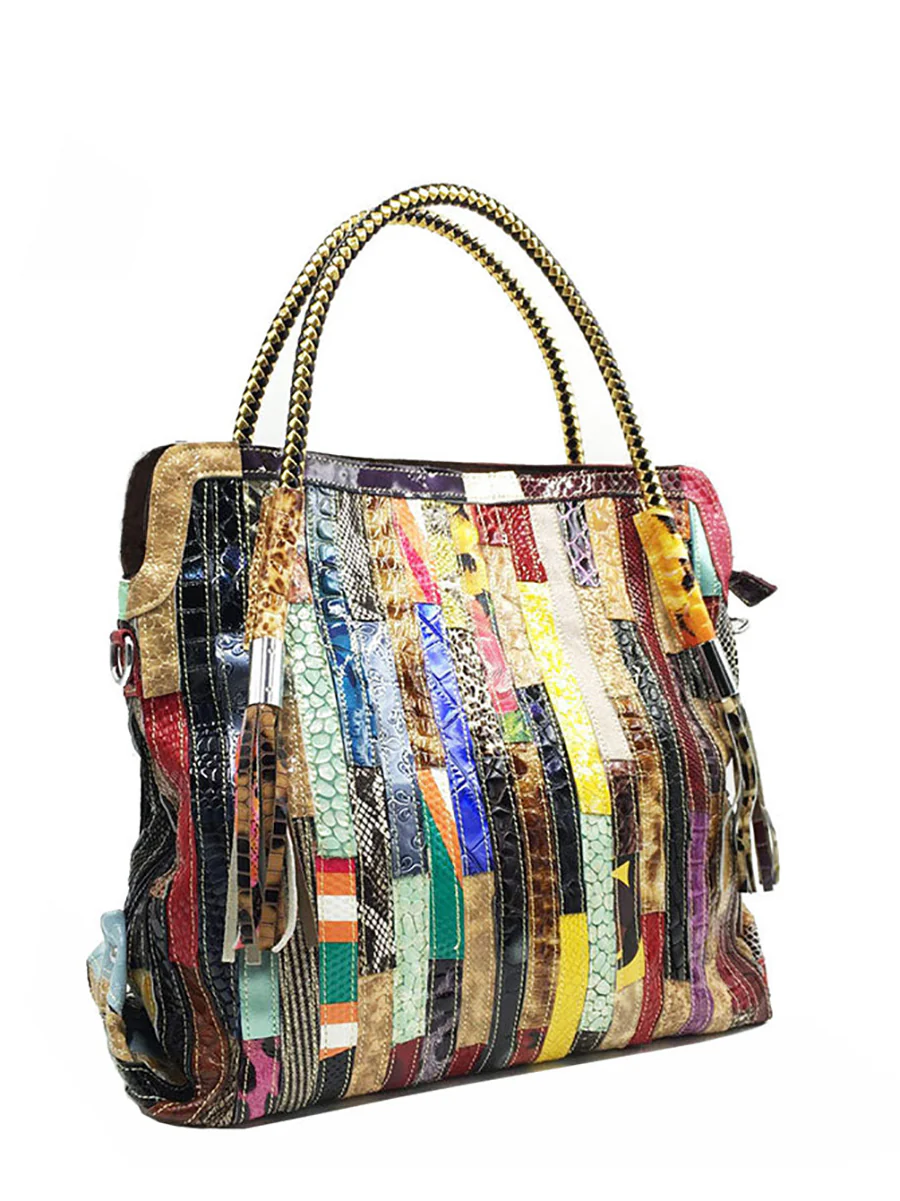 Lady's Fashion Western Style Colorful Handbag - Image 4