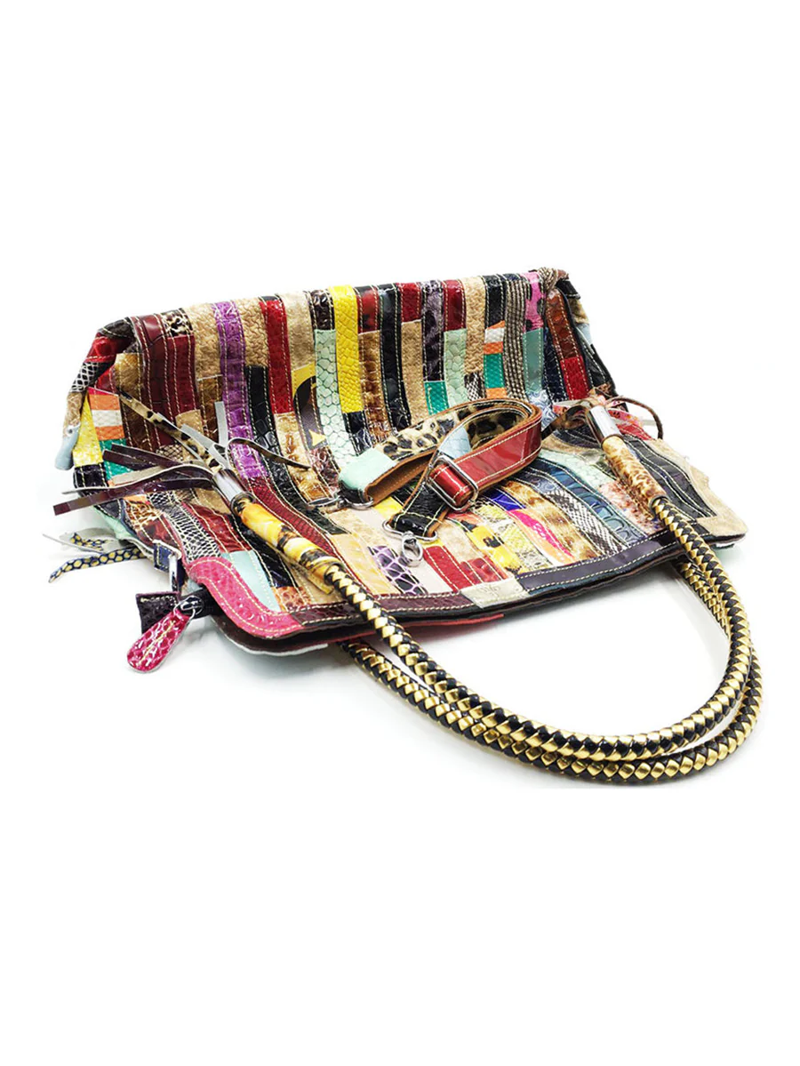 Lady's Fashion Western Style Colorful Handbag - Image 6