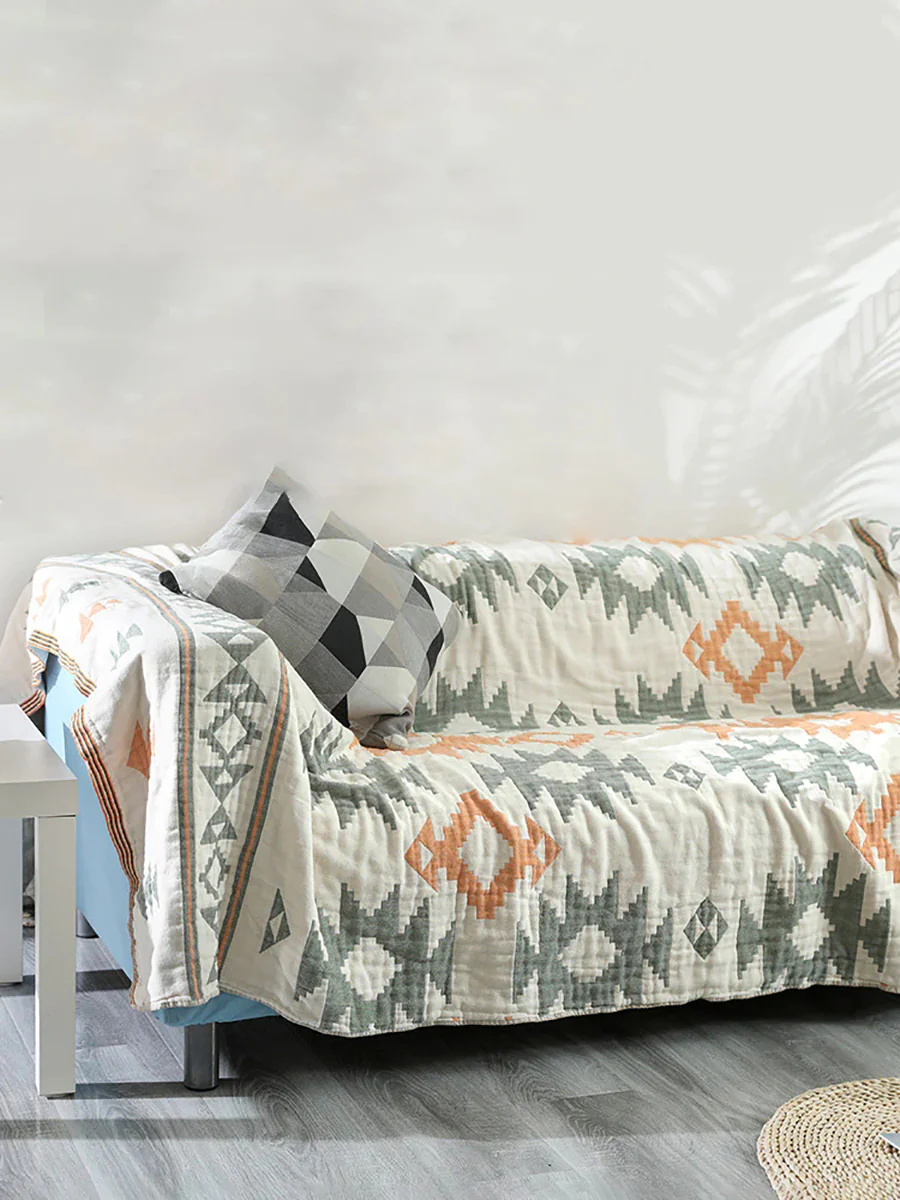 Nap Blanket Cotton Gauze Sofa Four Seasons Non-slip Cover Cloth Blanket - Image 4