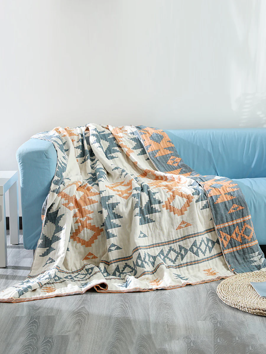 Nap Blanket Cotton Gauze Sofa Four Seasons Non-slip Cover Cloth Blanket - Image 6