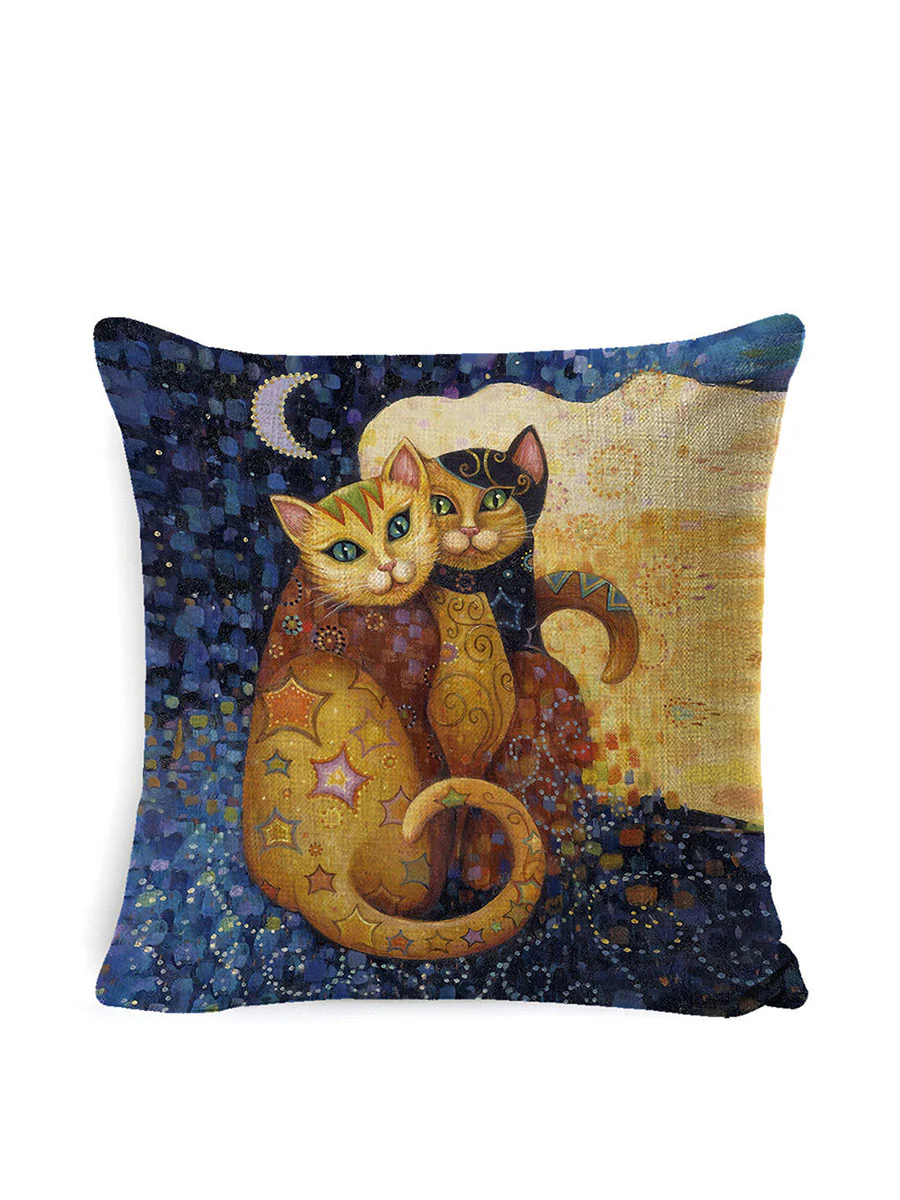 Printed Cartoon Fashion Vintage Sofa Cushion Pillow Pillowcase - Image 3