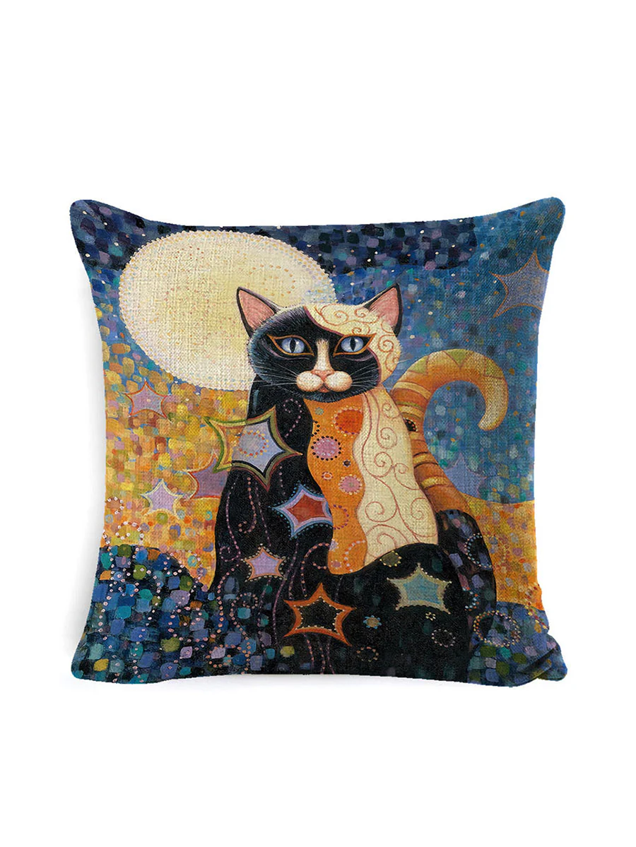 Printed Cartoon Fashion Vintage Sofa Cushion Pillow Pillowcase - Image 5