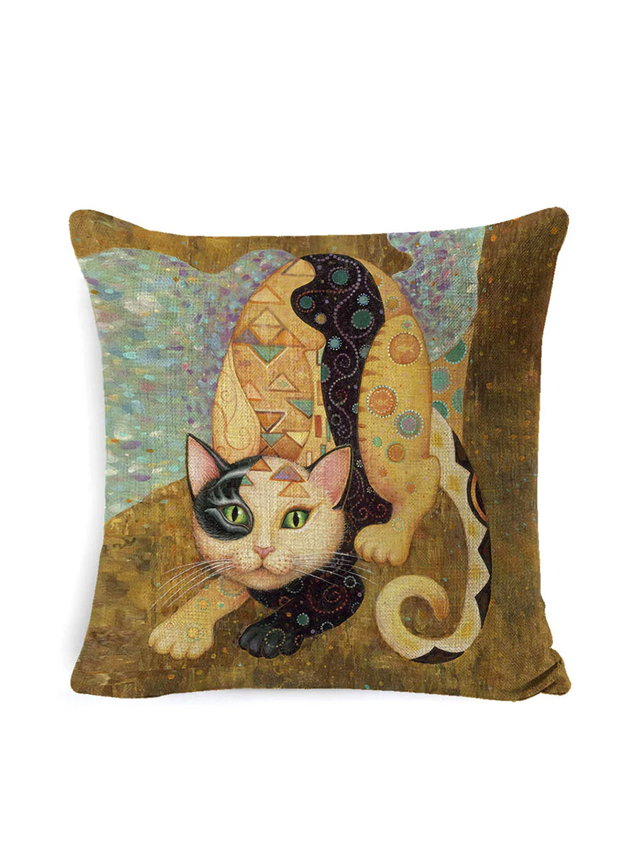 Printed Cartoon Fashion Vintage Sofa Cushion Pillow Pillowcase - Image 6