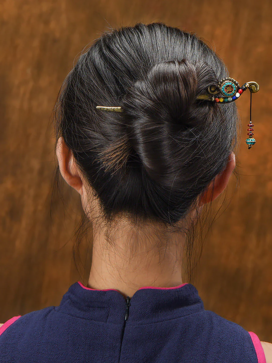（2 PCS)）Retro Elegant Pendant Hairpin - Image 3