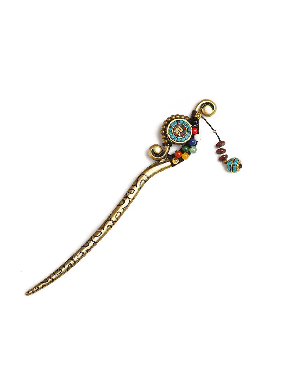 （2 PCS)）Retro Elegant Pendant Hairpin - Image 6
