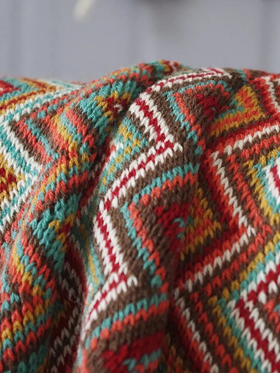 Vintage Mid Century Style Bohemian Sofa Throw Blanket - Image 8