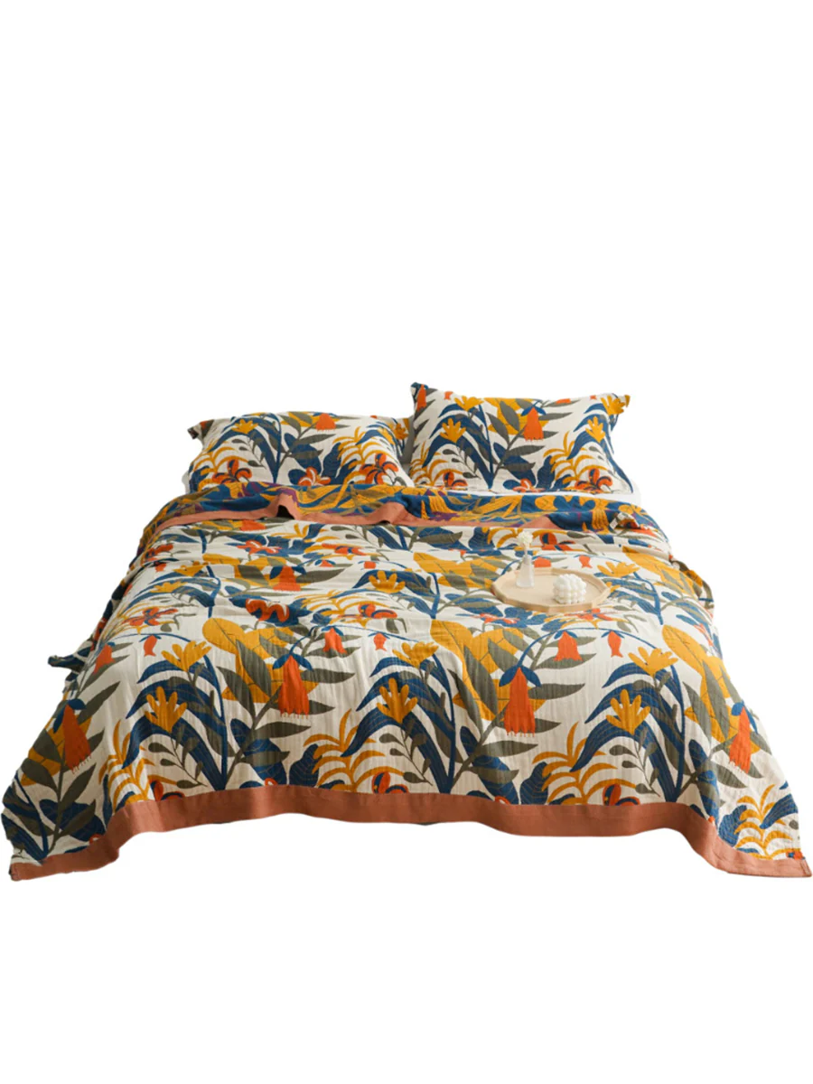 Cotton Plant Flower Throw Blanket - Image 7
