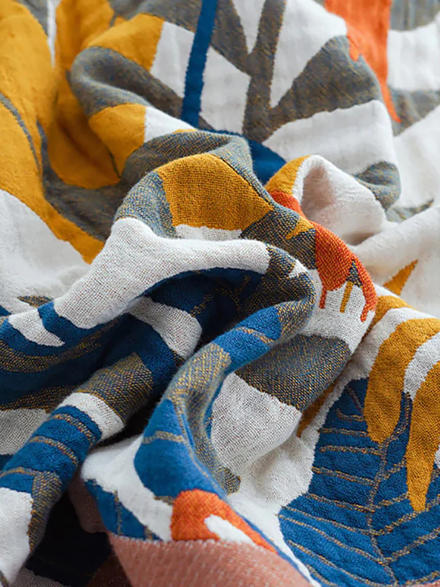 Cotton Plant Flower Throw Blanket - Image 8