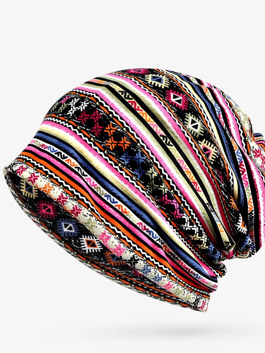 Spring Thin Women Adult Floral Prints Hat - Image 3