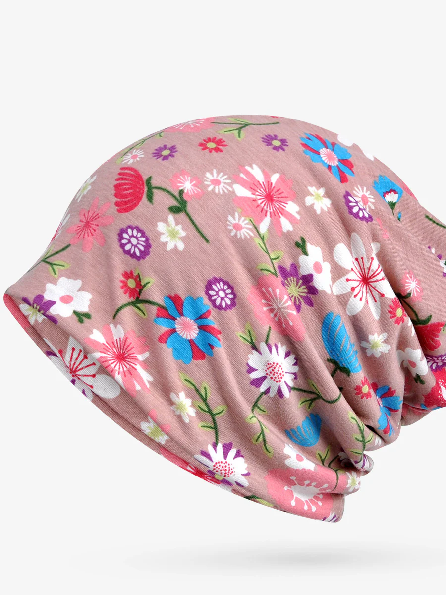 Spring Thin Women Adult Floral Prints Hat - Image 6