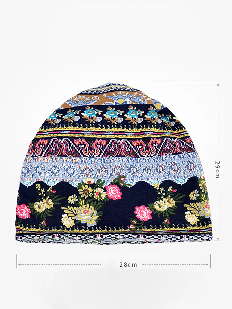 Spring Thin Women Adult Floral Prints Hat - Image 8