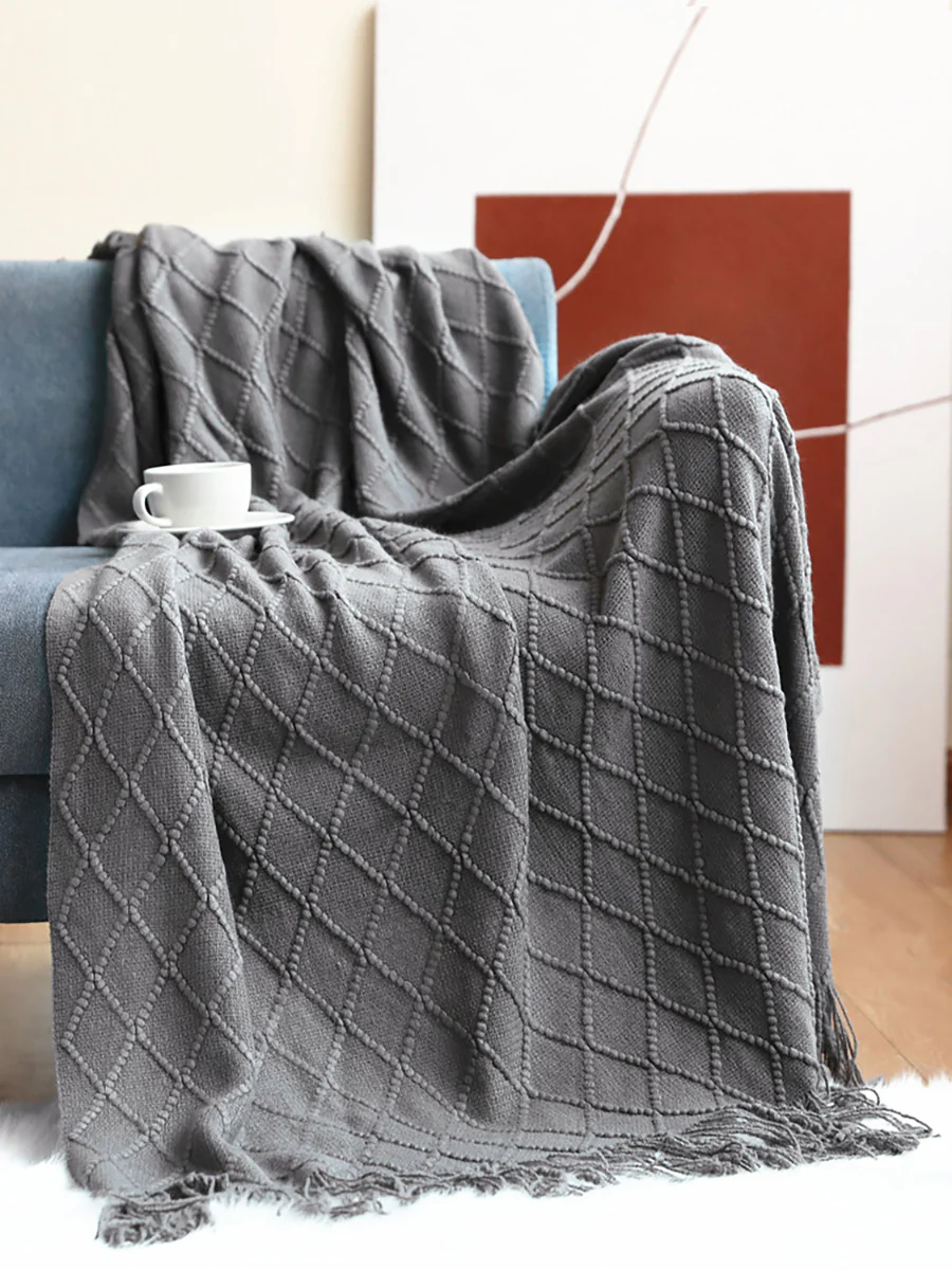 Summer Nap Knited Tassel Sofa Blanket - Image 12