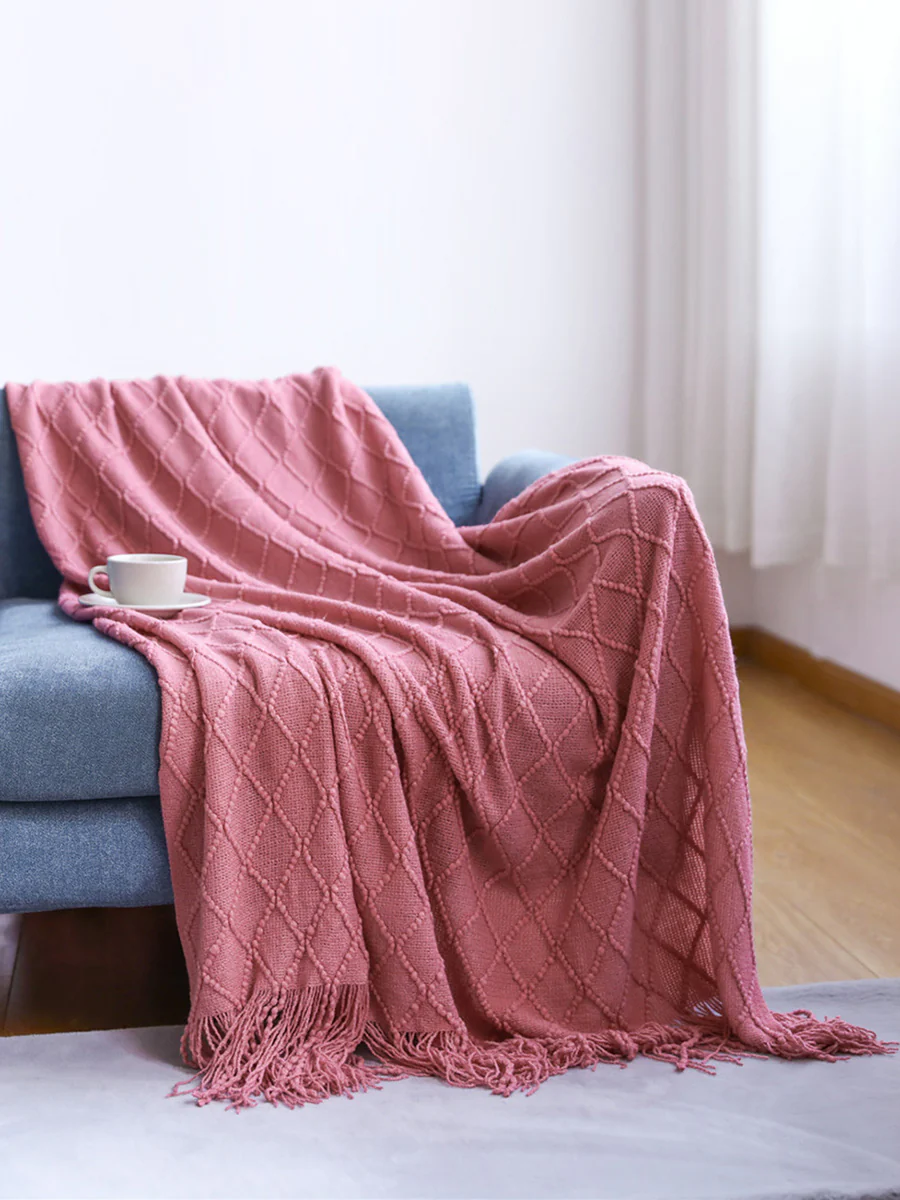 Summer Nap Knited Tassel Sofa Blanket - Image 13