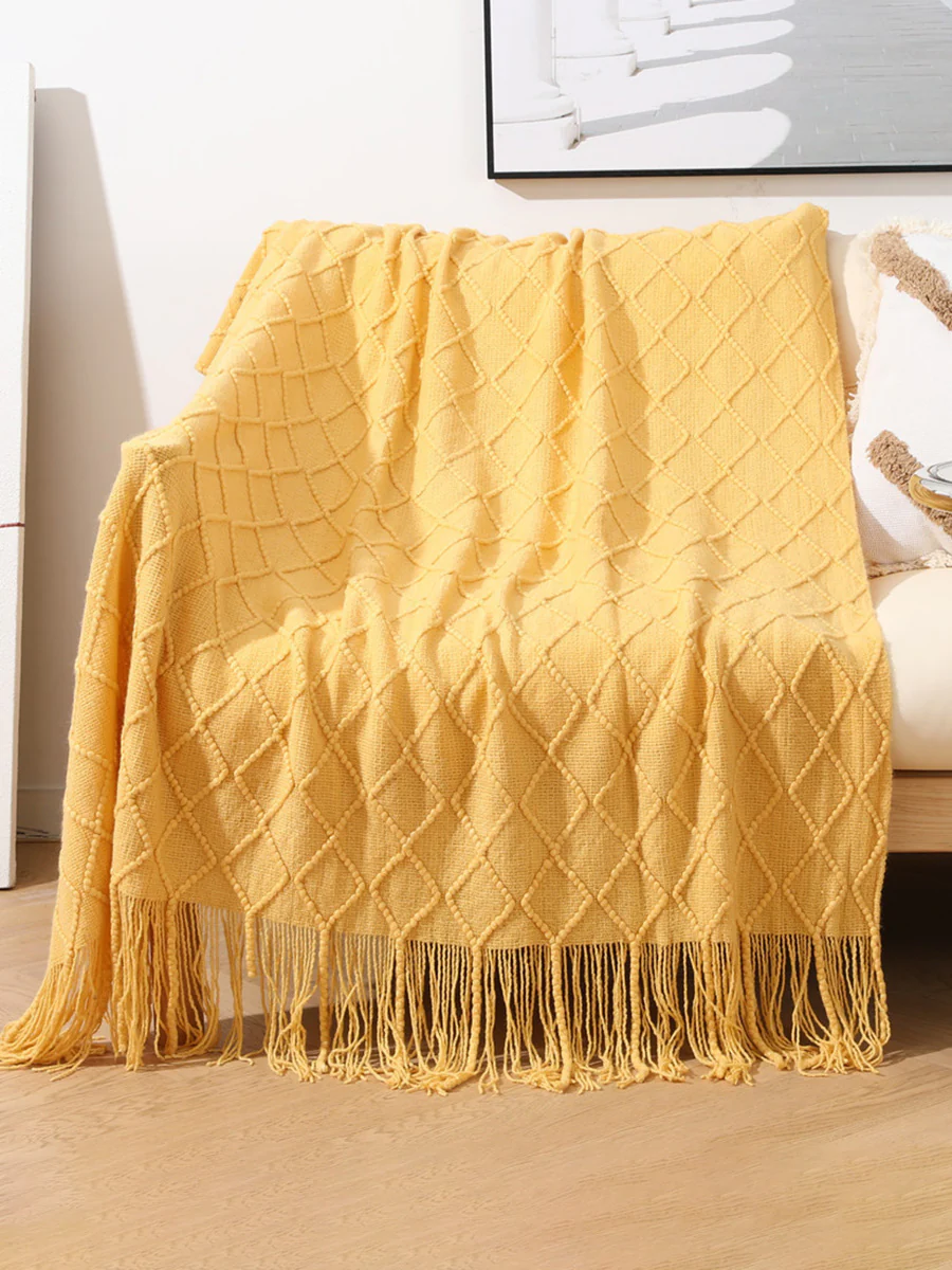Summer Nap Knited Tassel Sofa Blanket - Image 14