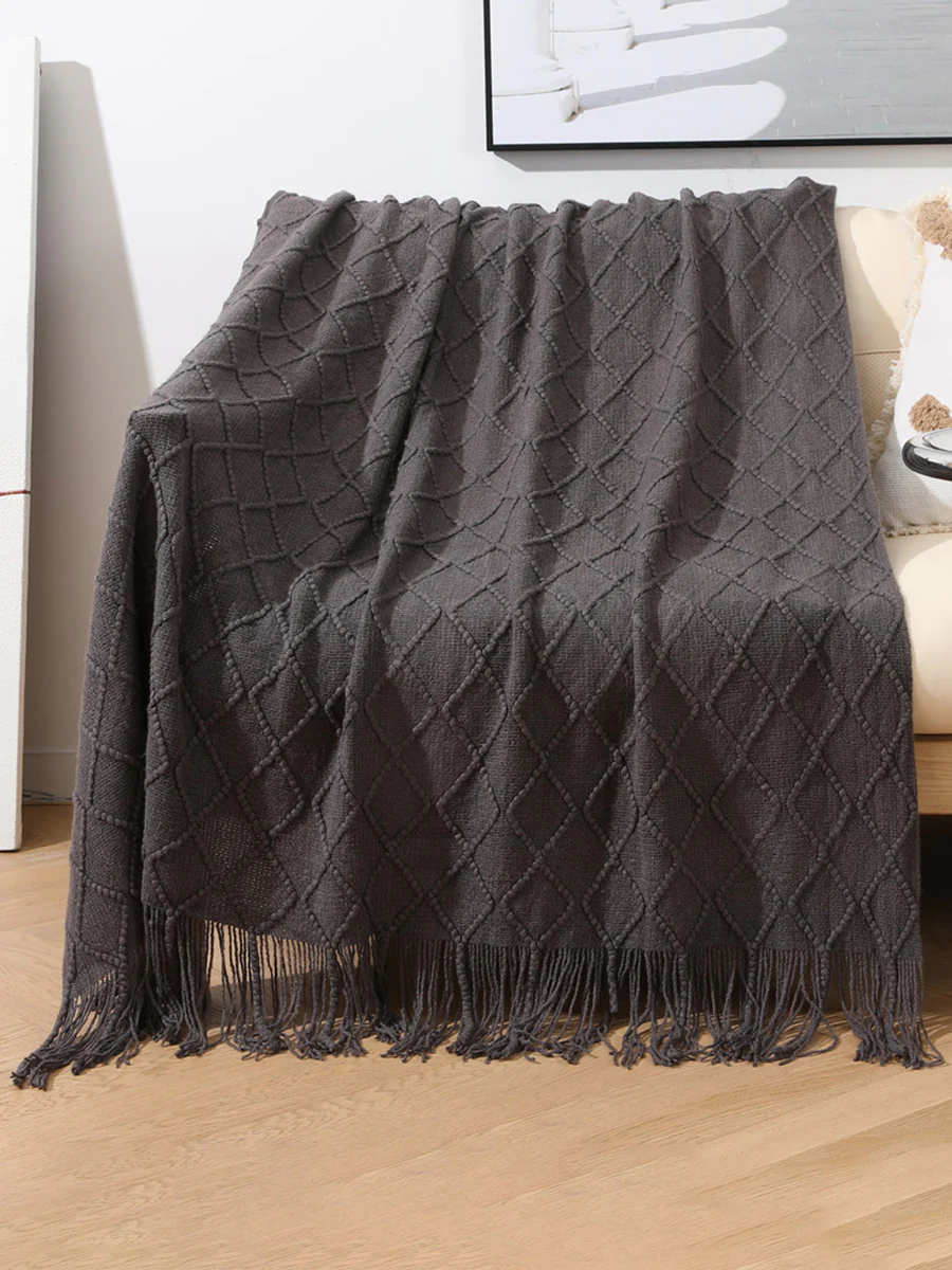 Summer Nap Knited Tassel Sofa Blanket - Image 15