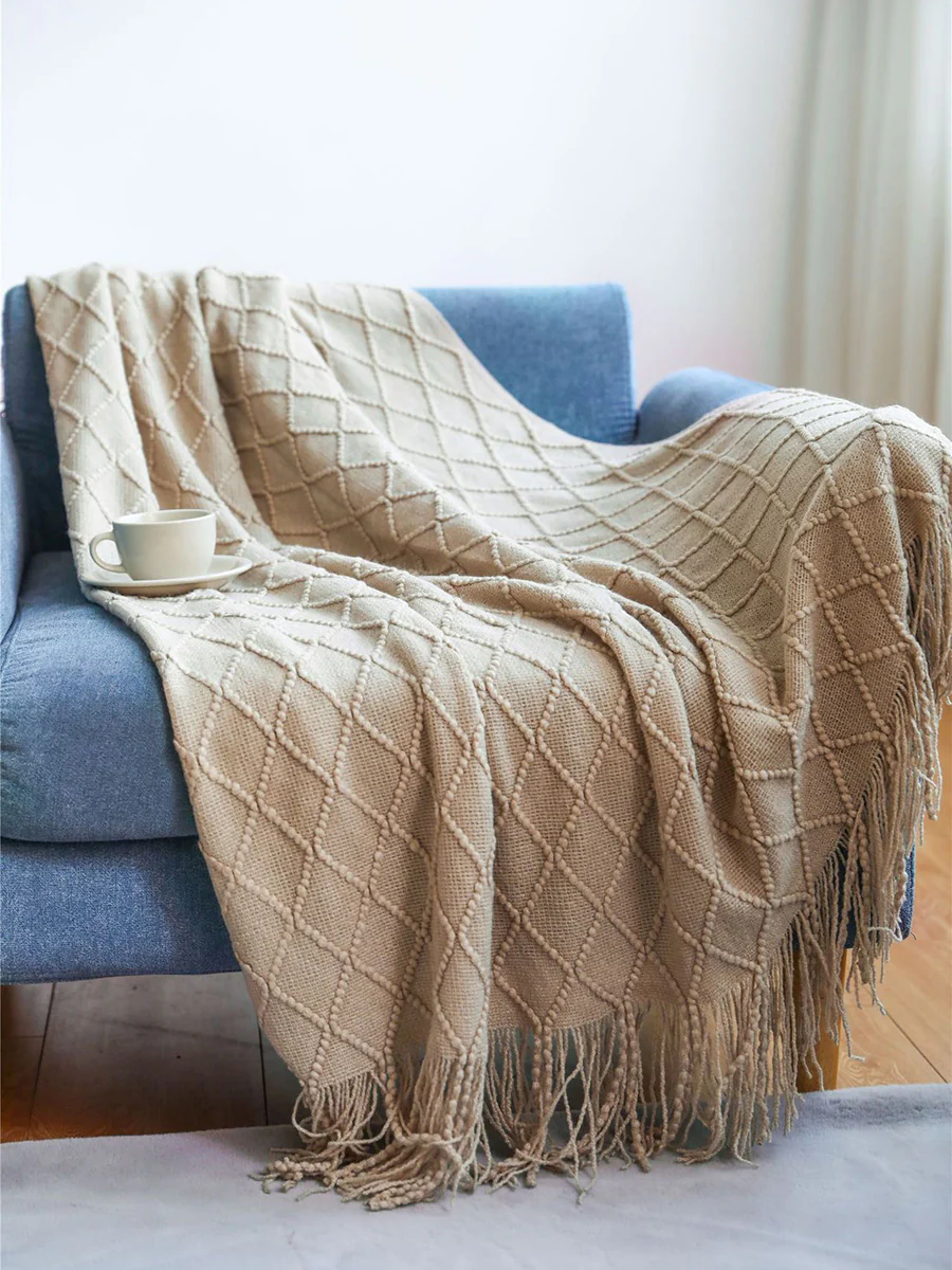 Summer Nap Knited Tassel Sofa Blanket - Image 3