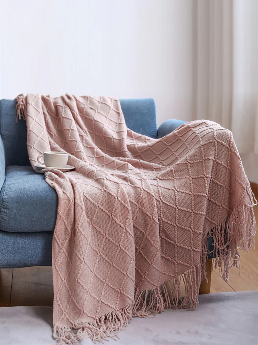 Summer Nap Knited Tassel Sofa Blanket - Image 4