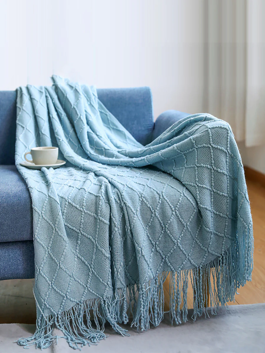 Summer Nap Knited Tassel Sofa Blanket - Image 5