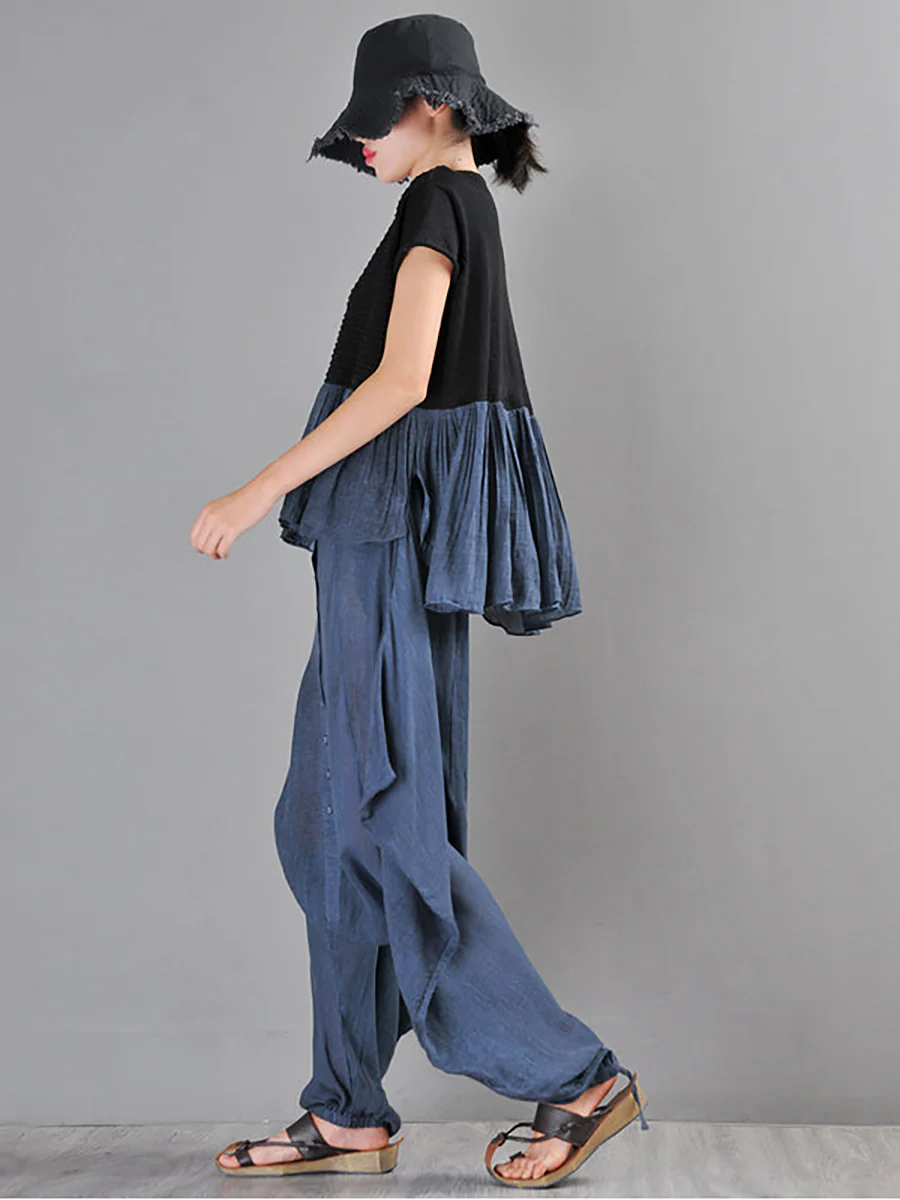 Summer Tie-dye Low Crotch Harem Pants - Image 9