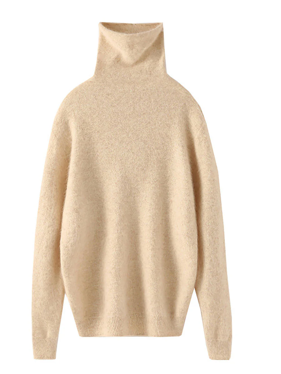 Women Autumn Turtleneck Soft Warm Knit Sweater - Image 10