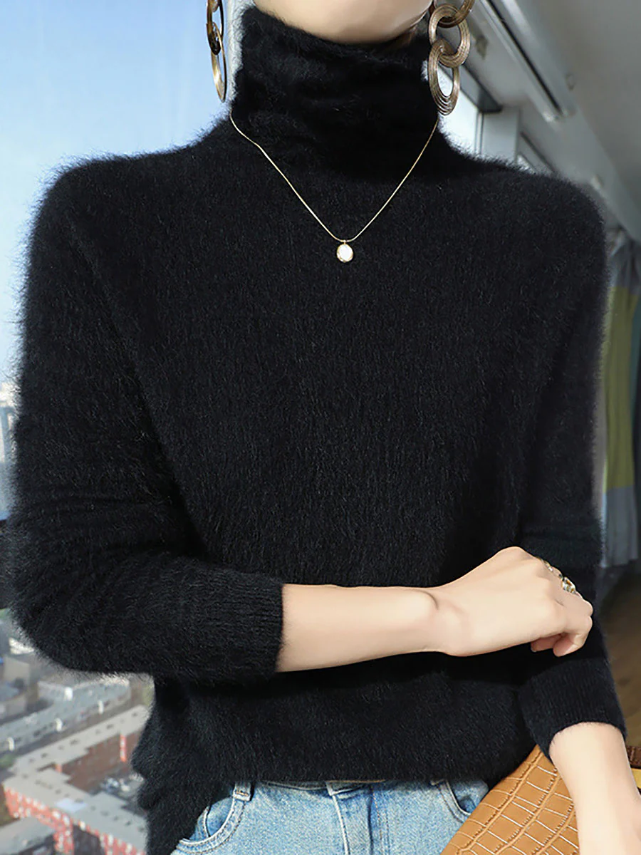 Women Autumn Turtleneck Soft Warm Knit Sweater - Image 18